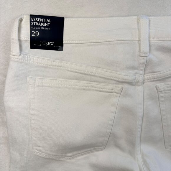 J.Crew Womens Straight White Jeans Size 29 NWT Classic Mid Rise Stretch Denim - Picture 6 of 9